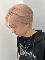 ステン(sten) 柔らかいピンクハイベージュ×ハンサムショート