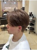 透明感ミルクティー×マッシュショート