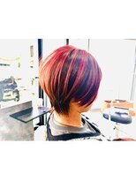 ジーツー(G2) ボルドーアンブレラレイヤーコンパクトショートボブ