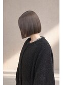 イメチェン/艶カラーグレージュボブ/前髪/[表参道/原宿]