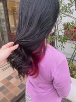 アース コアフュールボーテ 諏訪店(EARTH coiffure beaute)&nbsp;レッドブラウンインナーカラー韓国