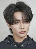 シャドウパーマルーズパーマ毛流れヘアメンズマッシュ原宿　