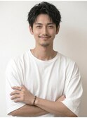 池袋 ツーブロック ショートアップバング サーフカール