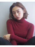 斜めバングふわくしゅカールショート