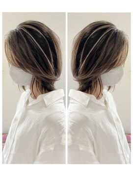 サロン クィ ベルジョーネ(SALON QUI BELLGIONE) ウルフ×コントラストハイライト