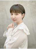 前髪が可愛いマッシュショート
