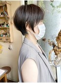 黒髪直毛でも柔らかいショートボブ☆