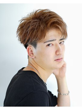 アクロス 原宿(AKROS) かき上げショート　ミルクティーブラウン