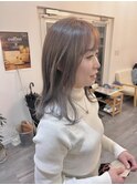 柔らかいレイヤーボブ～インナーグレージュ