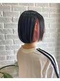 ピンクインナーボブ