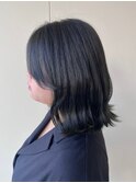 顔まわりカット◯オリーブグレージュ◯切りっぱなし◯くびれヘア
