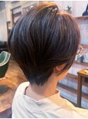 透明感♪髪質改善カラー小顔艶感前下がりショートレイヤー