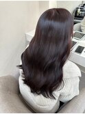 イメチェンハッシュカットフルバング似合わせレッドブラウン