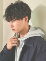 ディッセンバー 神宮前(December)&nbsp;ニュアンスパーマアッシュブラックウルフ波巻きスパイラル渋谷