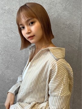 アース オーセンティック 武蔵小山店(EARTH Authentic) レディース_ミディアム_武蔵小山_切りっぱなしボブ_ぱっつん