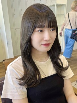 コート 表参道(Cote) Cote イルミナカラー/顔周りカット/オリーブベージュ/前髪