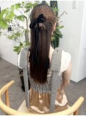 ハーフアップの大人アレンジ