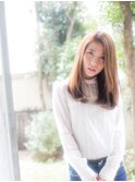 黒髪/グレーベージュ/レイヤーロング/酸性ストレート/髪質改善