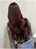 韓国風ボルドーカラー