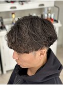 メンズカットニュアンスパーマフェードカット刈り上げ