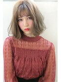 【marfe】ミルクティーベージュ_ブリーチ_ボブ