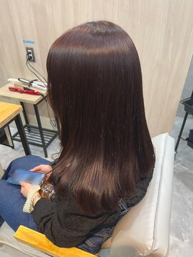 暗めピンクベージュ/カシスピンク