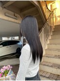 大人シアーベージュミニウルフボブミディアムレイヤー