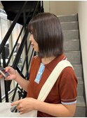 ラベンダーブラウン  結べるボブ