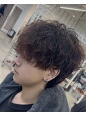 渋谷ラウンドマッシュメンズパーマシャドウパーマルーズパーマ