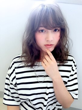 モードケイズ 西宮(MODE K's) ベージュカラー/大人かわいい/小顔/斜めバング/アシンメトリー