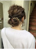 大人編み込みヘアセット