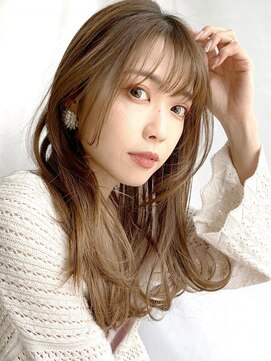 ケーツー心斎橋 クイーンズガーデン バイ ケーツー(K two QUEEN'S GARDEN by K two) 大人小顔バング×ヌーディーベージュカラー1/心斎橋&難波&なんば