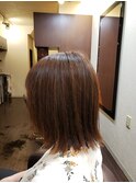 切りっぱなしボブ アイロンなし