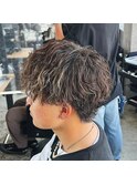 ハイライト×波パーマ 