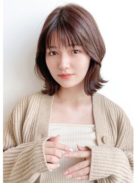 ルエ(rue) 20代30代40代大人可愛い小顔ウルフレイヤーボブ丸みショートボブ