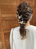 お呼ばれヘアセット　結婚式　あみおろし　SERA