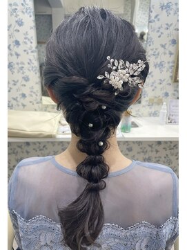 サクララ(Sakura la) 編み下ろし/結婚式お呼ばれへあ/参列ヘア/二次会ヘア/ロング