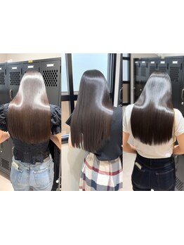 《朝のアイロン0分》洗っても取れない【朝楽美髪】をご提供します◎圧倒的な柔らかさを叶えるストレート◇