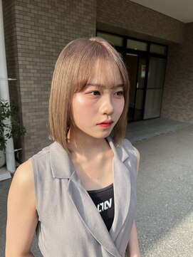 クラン バイ ナチュラル(clan by Natural) ミルクティーベージュ/ハイトーンボブ/ベージュカラー/前髪あり