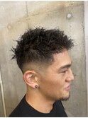 フェードカット×ツイストパーマ
