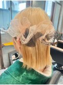 ショート/ボブ ヘアアレンジ/リボンアレンジ/熊本/上通