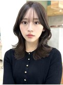 20代30代40代◎前髪パーマ韓国風巻きくすみベージュお団子ヘア