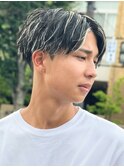 メッシュハイライトスパイラルパーマツイストパーマツーブロック