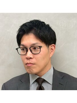 サームマン 人形町(SARM MAN) 清潔感×好印象ビジネスショートアップバング/メンズカット/黒髪