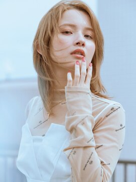 プティパ 水戸内原店(petit-pas) ハッシュレイヤーカット×ベージュカラー