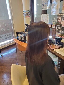 ツヤイロ 島田店 マッシュウルフボブヘア前髪レイヤーボブ着物ブリーチなしカラー