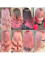 アジールヘア 池袋東口店(agir hair)&nbsp;☆ピンクカラーデザインカラーホワイトピンクレイヤーカット池袋