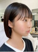 熊本ボブ　ミニボブ　切りっぱなしボブ　20代30代40代