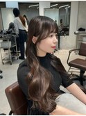 梅田/クラゲヘアー/オリーブグレー/小顔/ココアベージュ