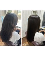 コルテ 倉敷西坂店(CoRte.) 【before/after】うねり広がり卒業♪髪質改善で叶う艶ストレート